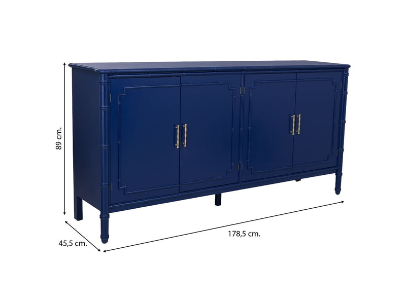  Buffet en bois bleu 178,5x45,5x89 cm h  - Conforama C