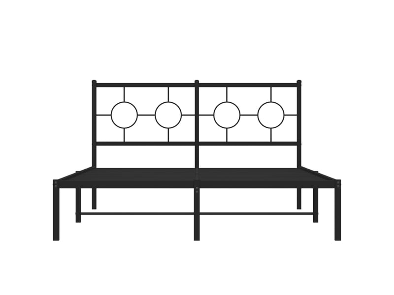 Lit double- lit adulte - cadre de lit métal sans matelas avec tête de lit noir 135x190cm - Conforama D
