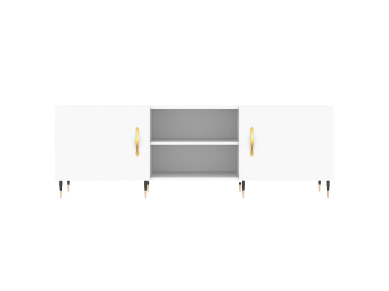  Meuble tv - banc tv - meuble de rangement blanc 150x30x50 cm bois d'ingénierie  - Conforama E