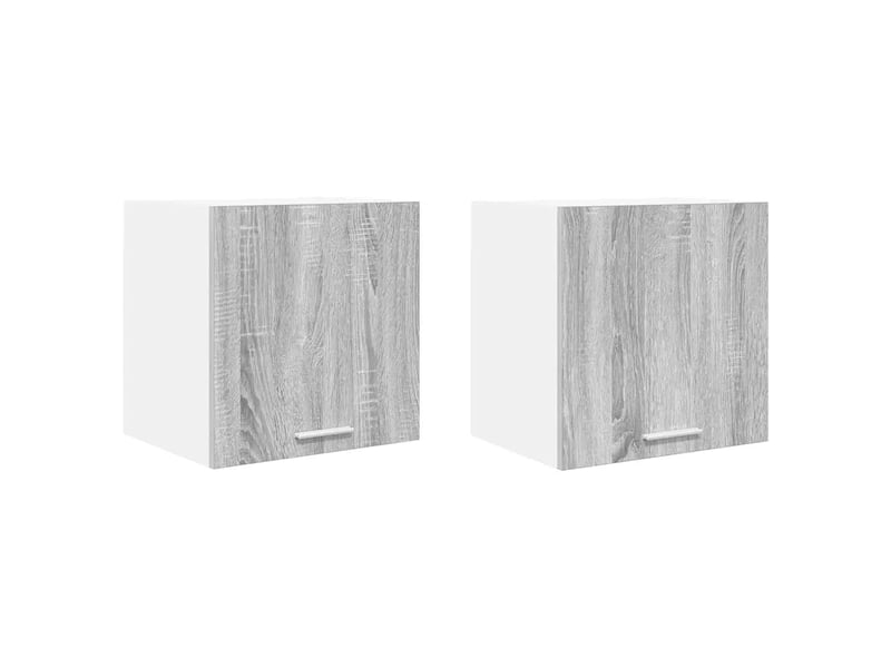  Lot de 2 armoires suspendues modernes avec large rangement cuisine 40 x 31 x 40 cm en bois gris sonoma 02_0053188  - Conforama A