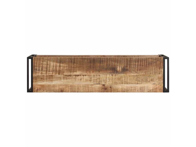  Meuble tv - banc tv - meuble de rangement 120x30x40 cm bois de manguier brut  - Conforama C