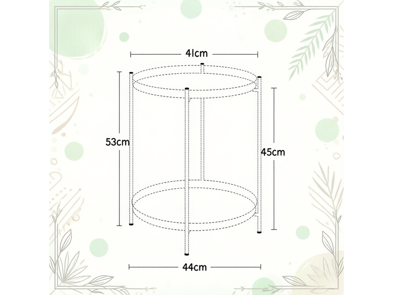  Table basse rangement intégré plateau rond style élégant table d'appoint  - Conforama C