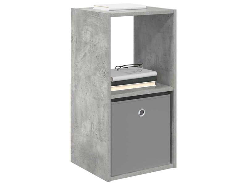  Table de chevet avec tiroir 2 pièces gris béton 35 x 32 x 68,5 cm  - Conforama C