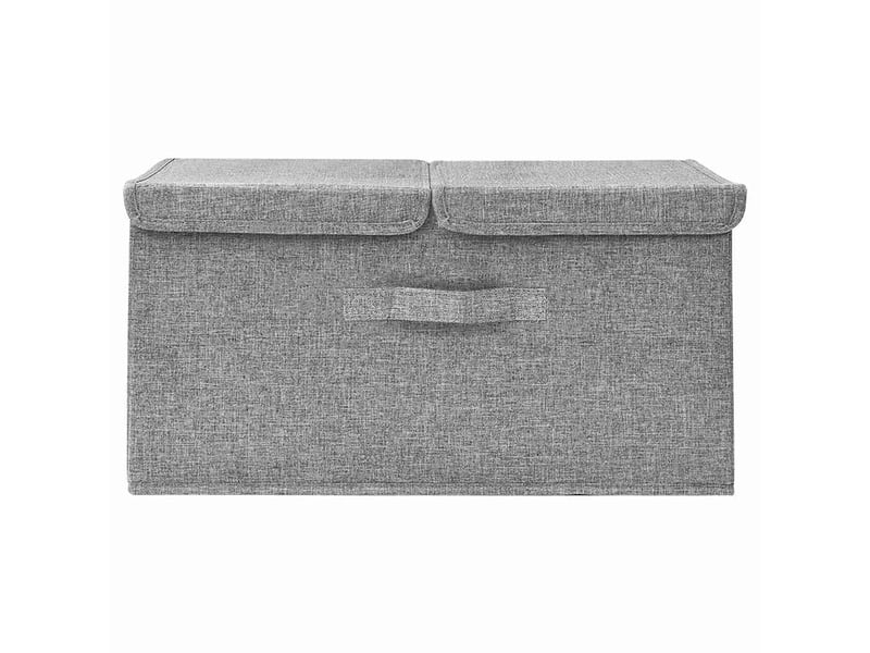  Boîtes de rangement tissu intissé gris  - Conforama C
