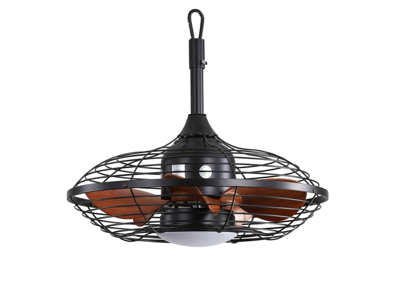  Ventilateur de plafond 51 cm, led 18 w 3 températures, 5 pales abs, moteur dc, pour extérieur  - Conforama A