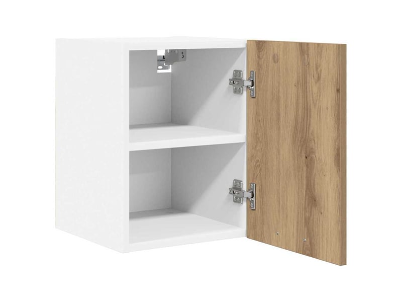  Armoire suspendue 2 pcs chêne artisan et blanc bois d'ingénierie shl6566  - Conforama E