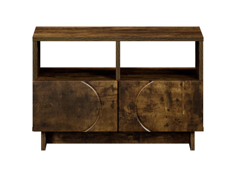  Meuble tv, banc tv 60x34,5x40 cm chêne fumé bois d'ingénierie  - Conforama D