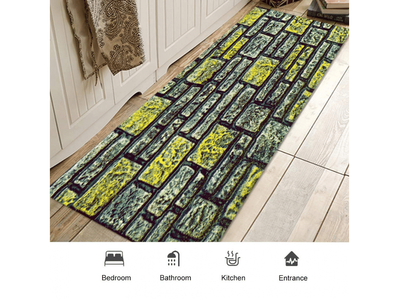  Tapis de sol antidérapant pour la maison, paillasson, tapis de cuisine, salon, chambre à coucher, décoration (60 x 180 cm) - comfortxl  - Conforama E