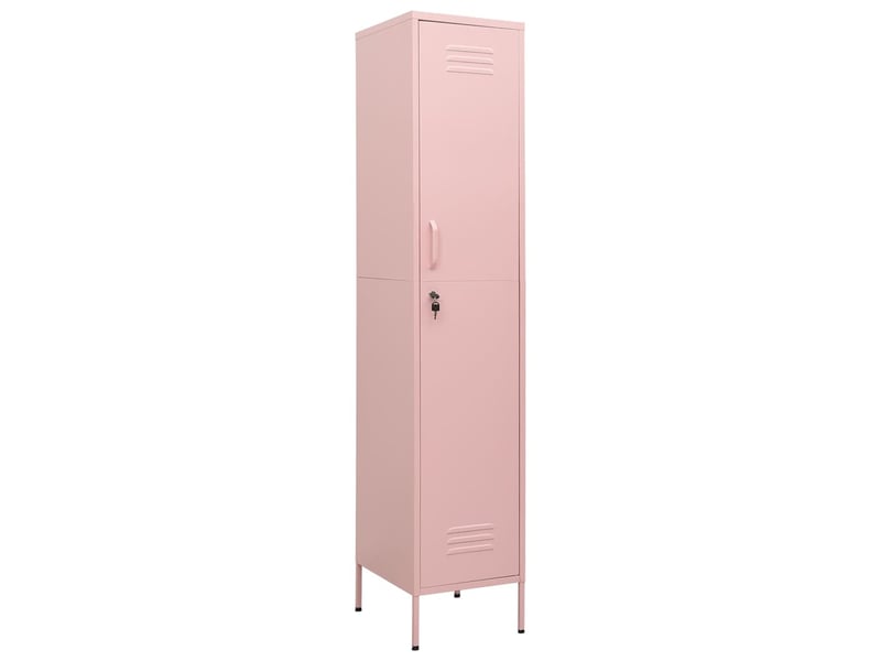  Armoire à casier, rangement de bureau rose 35x46x180 cm acier  - Conforama A