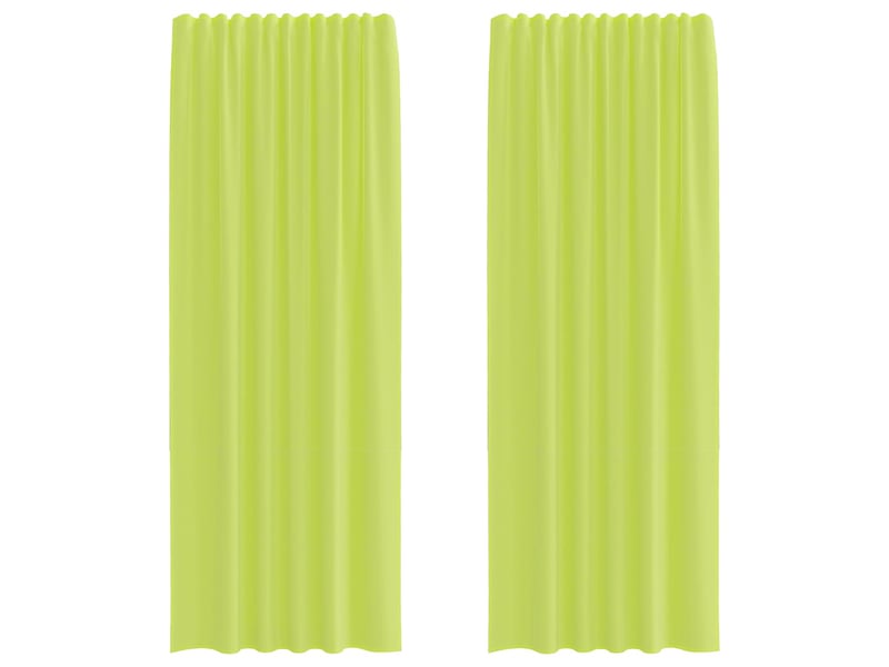  Lot de 2 rideaux en voile, voilages à œillets vert pomme cf44283  - Conforama A