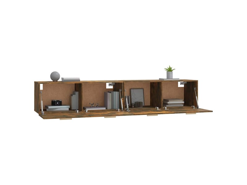  Armoires murales 2 pcs, meuble de rangement salon chêne fumé 100x36,5x35 cm shl9402  - Conforama D