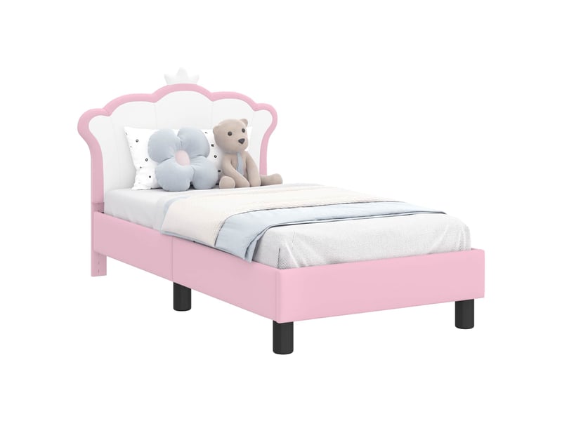 Lit simple- lit adulte - cadre de lit pour tout-petit avec tête de lit rose 70 x 140 cm - Conforama A