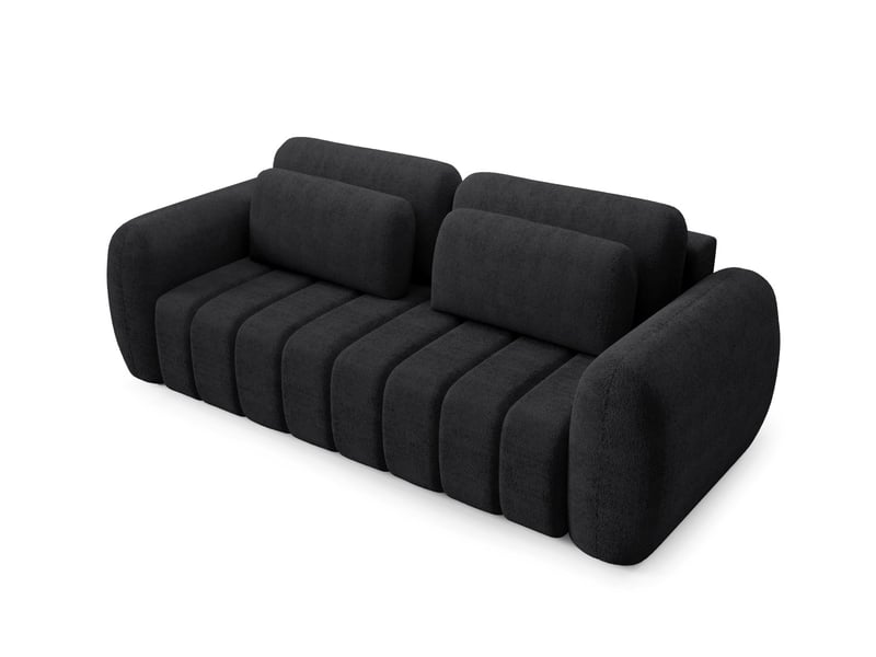 Canapé contii premium avec fonction de couchage couleur : quelle noir - Conforama D