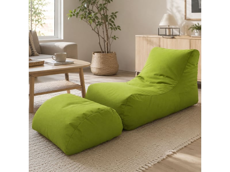  Pouf alton, forme sac, 120x80x60h cm vert Alton - Conforama B