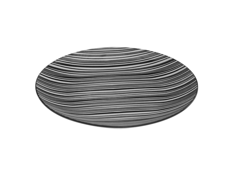  Service de table 18 pièces bohemia zèbre 27cm noir  - Conforama B