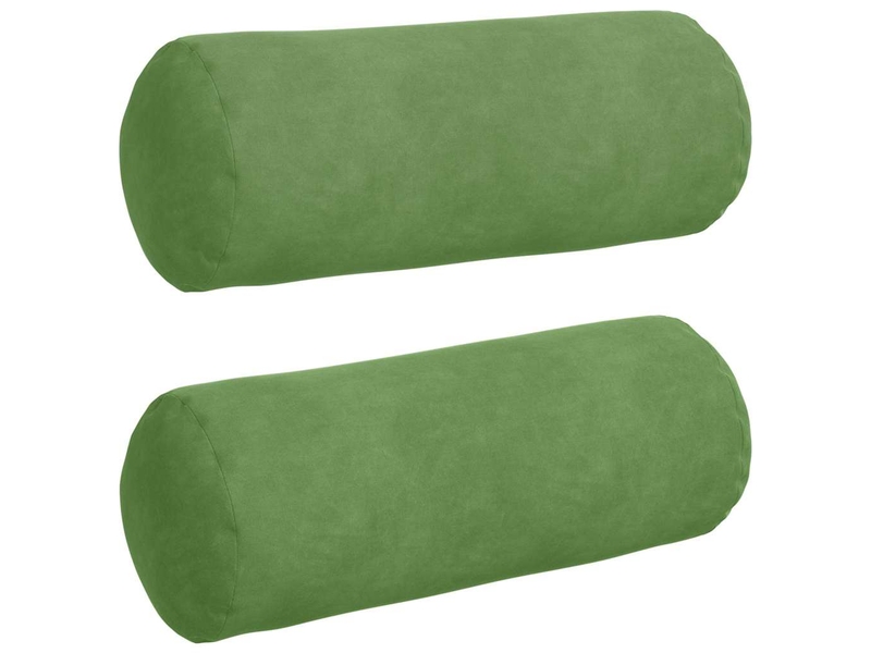  Lot de 2 coussins d'accent, coussins décoratifs, coussins lombaires vert clair ø 15 x 40 cm cf56752  - Conforama A