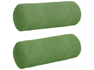 Lot de 2 coussins d'accent, coussins décoratifs, coussins lombaires vert clair ø 15 x 40 cm cf56752