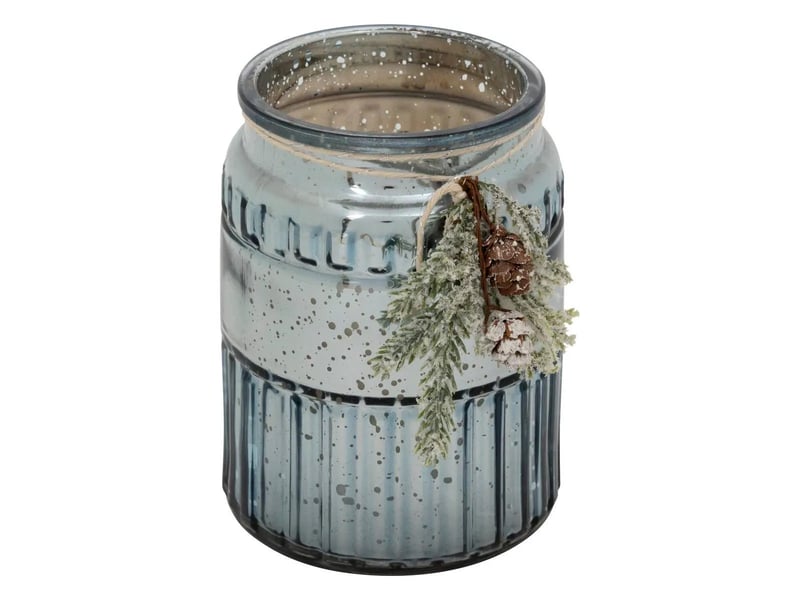  Bougie parfumée en verre branche 460g bleu  - Conforama A