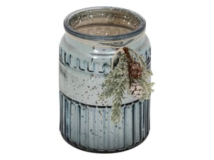 Bougie parfumée en verre branche 460g bleu