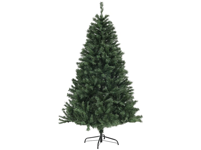  Sapin de noël artificiel arbre de noël 180 cm avec 1 000 branches, base en acier, ouverture automatique, vert  - Conforama B