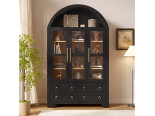 Buffet 3 porte(s) 4 tiroir(s) <strong>MODENUIT </strong> <strong></strong> - 110 cm coloris noir