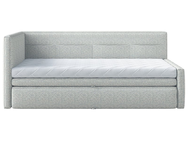  Selsey nesmi - lit rembourré - 90x200 cm - tissu tressé bleu clair Nesmi - Conforama A