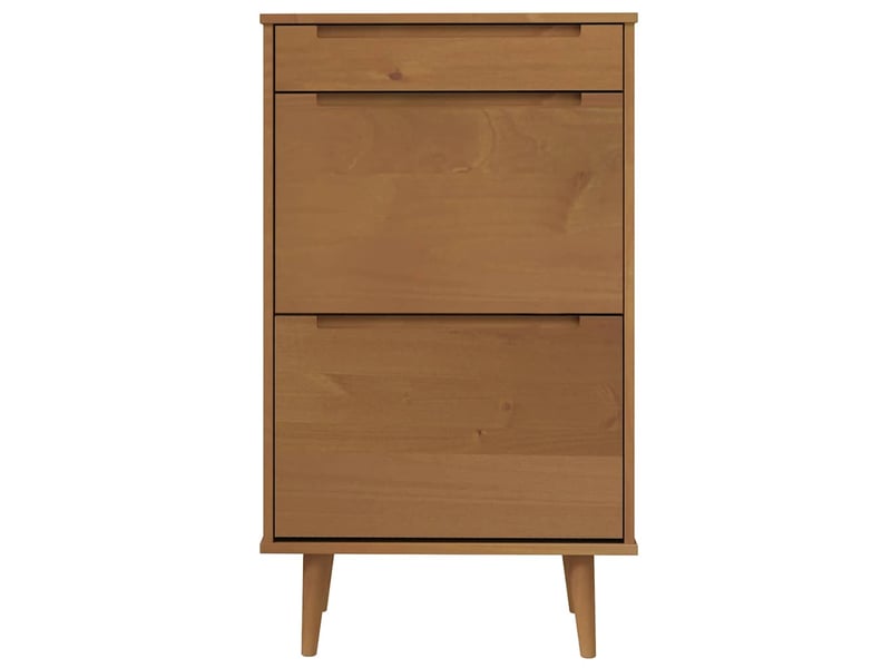  Meuble à chaussure, armoire à chaussures molde marron 59,5x35x103 cm bois de pin  - Conforama D