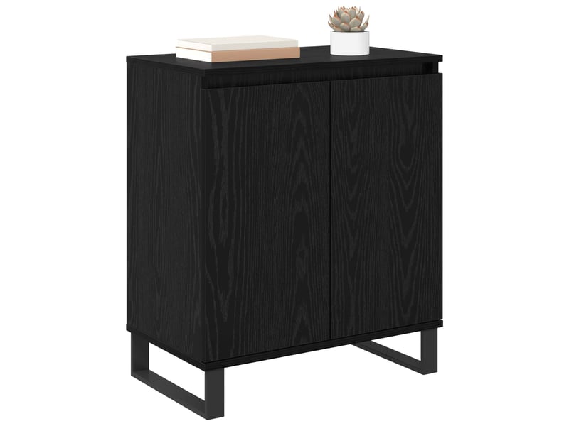  Buffet - bahut - meuble de rangement chêne noir 60 x 35 x 70 cm bois d'ingénierie  - Conforama C