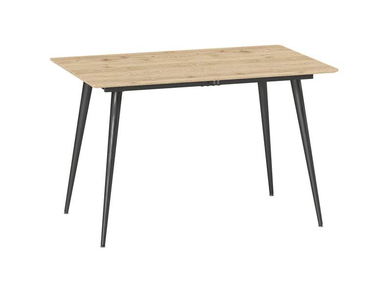  Table à manger extensible 120 à 160 x 75 cm en mdf, acier, jusqu’à 8 personnes  - Conforama A