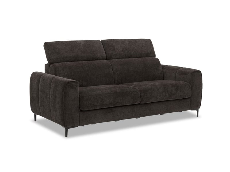  Canapé convertible express 3 places en velours texturé marron caleb KF8571E-3-MARR - Conforama E