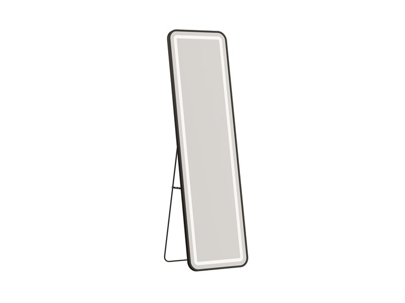  Miroir plein pied led - 150 x 40 cm - verre trempé coins arrondis tactile 3 couleurs - doré  - Conforama A