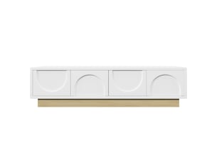 Meuble tv coloris blanc 175 cm   