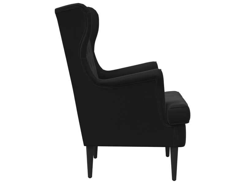  Vidaxl fauteuil noir velours  - Conforama E