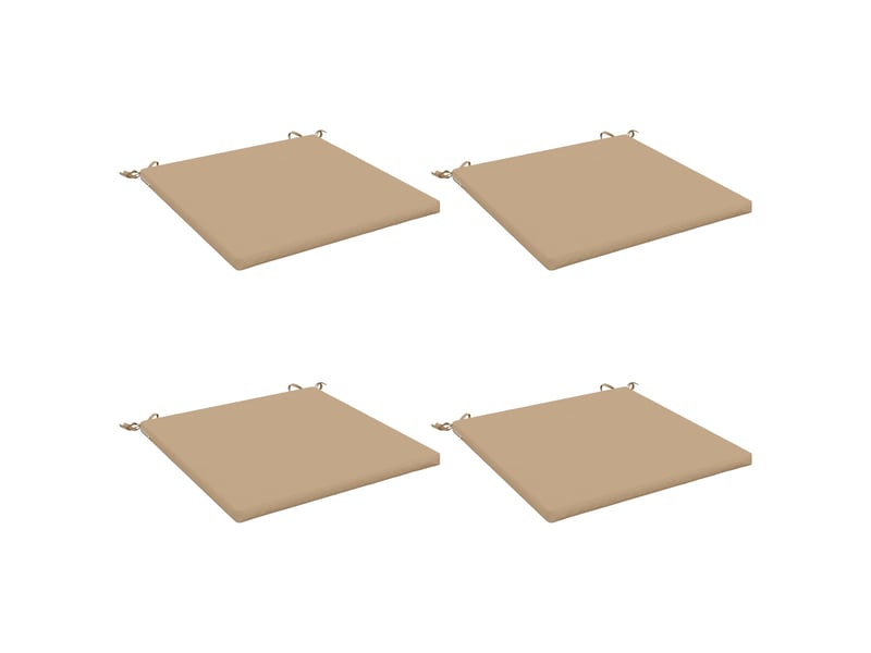  Lot de 4 coussins de siège, coussins d'assise soest 100 % polyester sable cf60535  - Conforama A