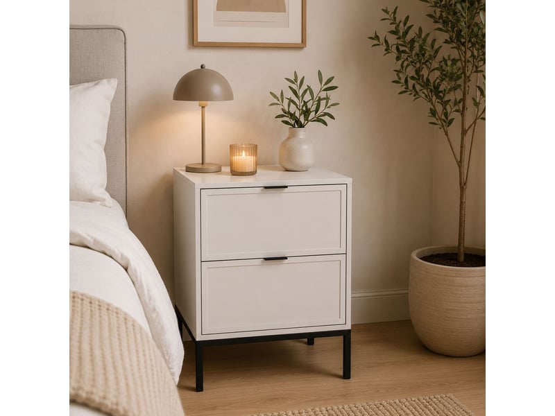  Commode leloline, 2 tiroirs, 50x40x69h cm, beige cashmere Leloline - Conforama B