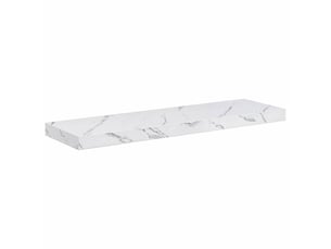 Étagère flottante, étagère suspendue montage mural marbre blanc 90 x 23,5 x 3,8 cm cf42552