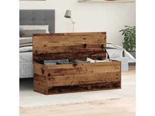 Boîte de rangement, coffre de rangement bois ancien 102x35x35 cm