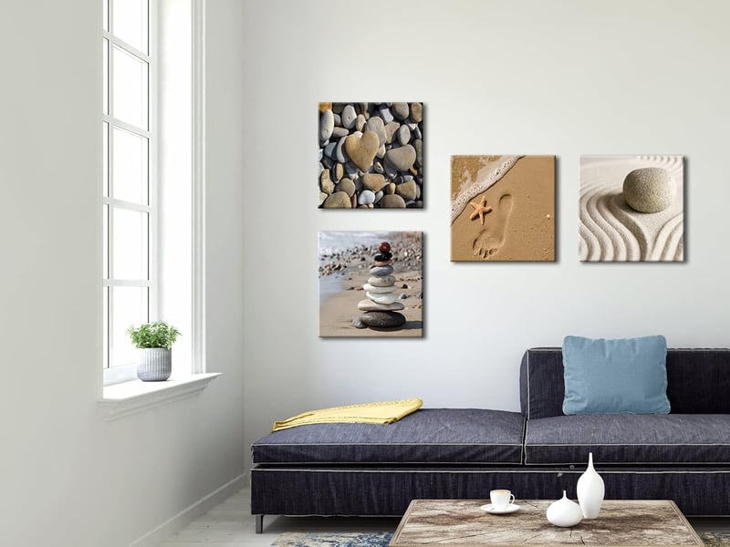  Impression giclée sur toile – 4 panneaux 30x40 cm, art décoratif  - Conforama B