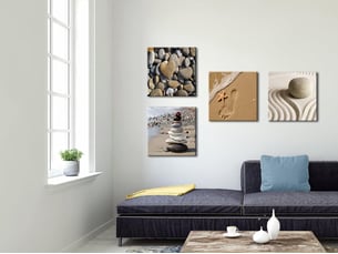 Impression giclée sur toile – 4 panneaux 30x40 cm, art décoratif