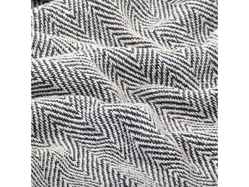  Couverture coton à chevrons 125x150 cm bleu marine  - Conforama E