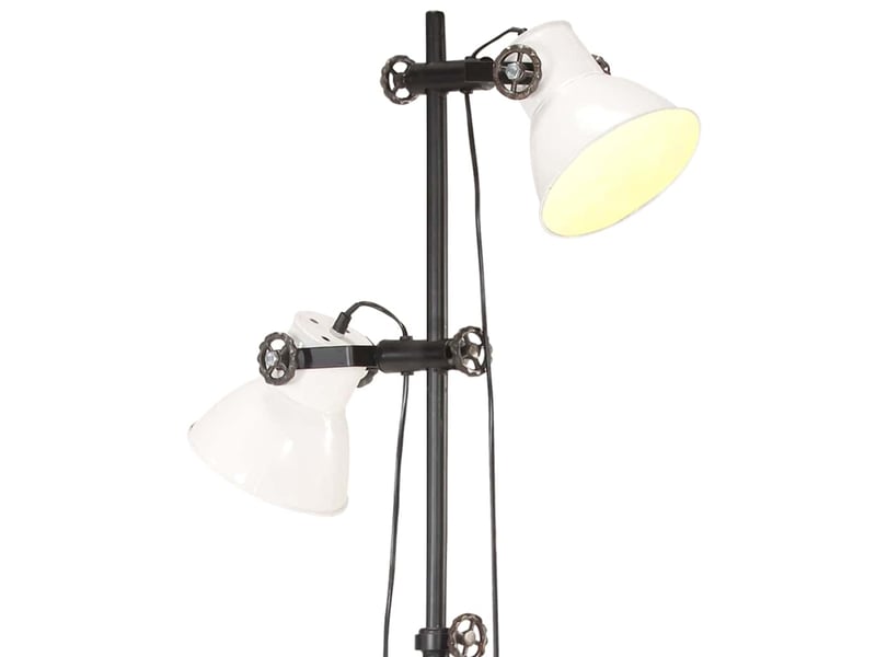  Lampadaire avec 2 abat-jour blanc e27 fonte  - Conforama E