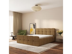 Lit coffre 120x200cm <strong>MASSENO</strong> <strong></strong> coloris bois clair