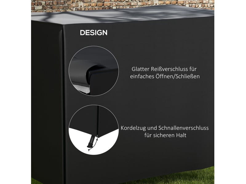 Housse de protection pour balançoire 3 places 205 x 124 x 164 cm – noire – déperlante et anti-uv - Conforama D
