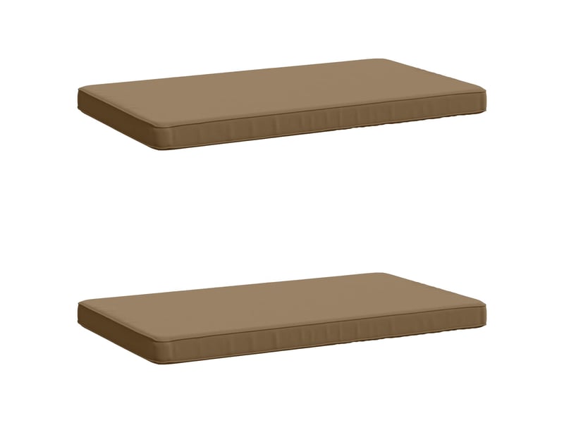 Lot de 2 coussins de banc, coussins d'assise vught 100 % polyester taupe cf58151 - Conforama A