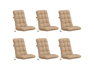 Lot de 6 coussins de chaise à dossier haut vianen cf59406