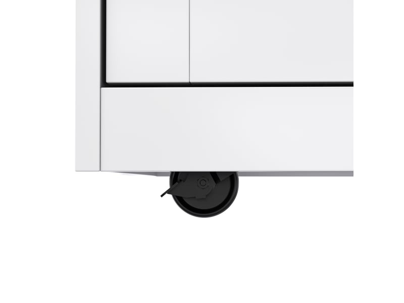  Îlot de cuisine 136x46-71x91,5 cm, desserte extensible avec pieds interchangeables, tiroirs et portes, mdf, naturel et blanc  - Conforama R