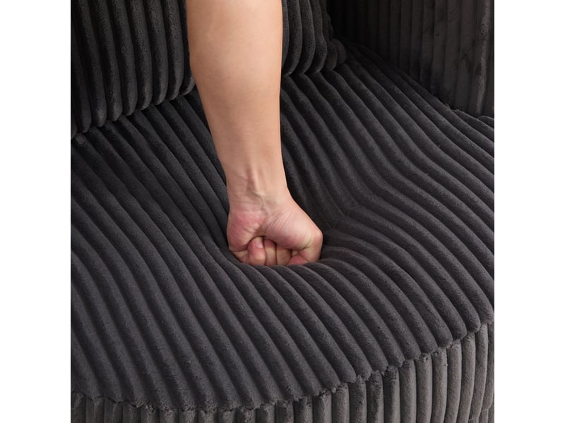  Fauteuil de loisirs pivotant 360° en velours côtelé, lot de 2, rangement sous assise pour salon et chambre  - Conforama C