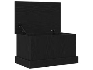Boîte de rangement, coffre de rangement chêne noir 50x30x28 cm bois d'ingénierie