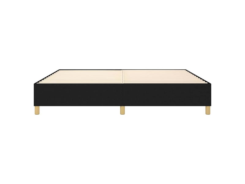  Lit double- lit adulte -  cadre de lit à lattes noir 140x190 cm tissu  - Conforama D