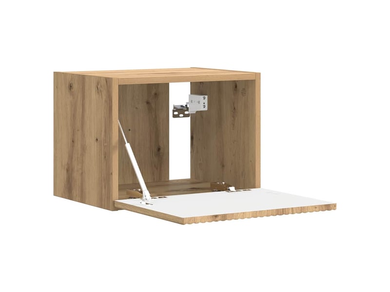  Meuble tv - banc tv - meuble de rangement mural 2 pcs chêne artisan bois d'ingénierie  - Conforama E